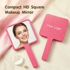 OEM/ODM Square handheld mirror from Kaifam Manufacturing. Custom logo, Pantone colors, MOQ 100pcs, 15-day lead time. Request a free quote.