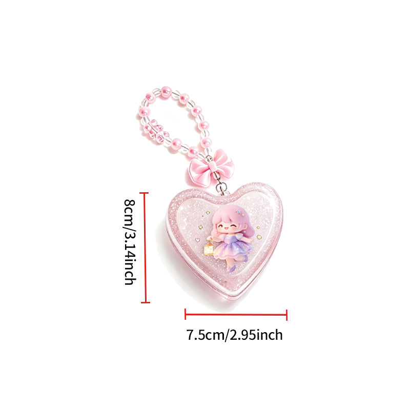 OEM/ODM Transparent Glitter Heart Flip Travel Comb with Built-in Mirror from Kaifam Manufacturing. Custom logo, Pantone colors, MOQ 100pcs, 15-day lead time. Request a free quote.