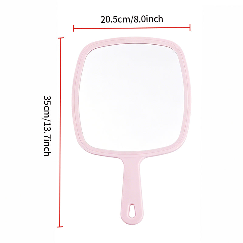 OEM/ODM Ins Style Large Square Handheld Cosmetic Mirror with Lattice Texture from Kaifam Manufacturing. Custom logo, Pantone colors, MOQ 100pcs, 15-day lead time. Request a free quote.
