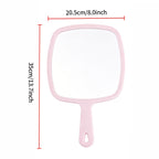 OEM/ODM Ins Style Large Square Handheld Cosmetic Mirror with Lattice Texture from Kaifam Manufacturing. Custom logo, Pantone colors, MOQ 100pcs, 15-day lead time. Request a free quote.