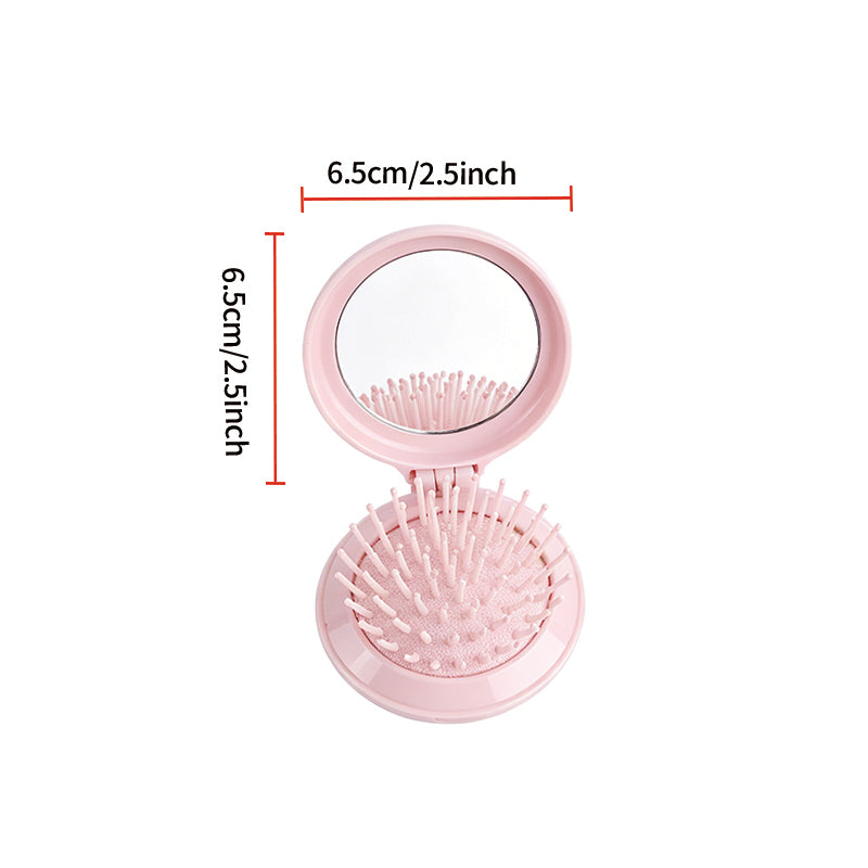 OEM/ODM Round Foldable Airbag Comb With Mirror from Kaifam Manufacturing. Custom logo, Pantone colors, MOQ 100pcs, 15-day lead time. Request a free quote.