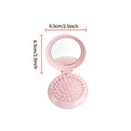 OEM/ODM Round Foldable Airbag Comb With Mirror from Kaifam Manufacturing. Custom logo, Pantone colors, MOQ 100pcs, 15-day lead time. Request a free quote.