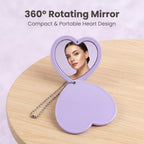 OEM/ODM Heart Shape Sliding Cover Double Sided Mirror from Kaifam Manufacturing. Custom logo, Pantone colors, MOQ 100pcs, 15-day lead time. Request a free quote.