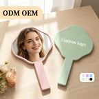 OEM/ODM Clover Irregular Hand Mirror from Kaifam Manufacturing. Custom logo, Pantone colors, MOQ 100pcs, 15-day lead time. Request a free quote.