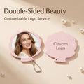 OEM/ODM Seashell Pocket Makeup Mirror from Kaifam Manufacturing. Custom logo, Pantone colors, MOQ 100pcs, 15-day lead time. Request a free quote.
