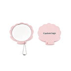 OEM/ODM Seashell Pocket Makeup Mirror from Kaifam Manufacturing. Custom logo, Pantone colors, MOQ 100pcs, 15-day lead time. Request a free quote.