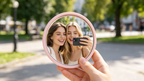 OEM/ODM Travel Vlog Convex Mirror from Kaifam Manufacturing. Custom logo, Pantone colors, MOQ 100pcs, 15-day lead time. Request a free quote.