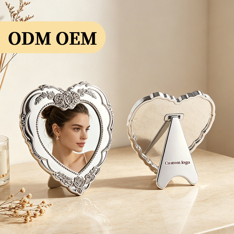 Heart-shaped desktop mirror | Premium corporate gifts and custom-made presents | Wholesale and customization services