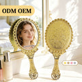 Electroplated Custom Handheld Makeup Mirror KF-11.5*25cm | Personalized Customization Available