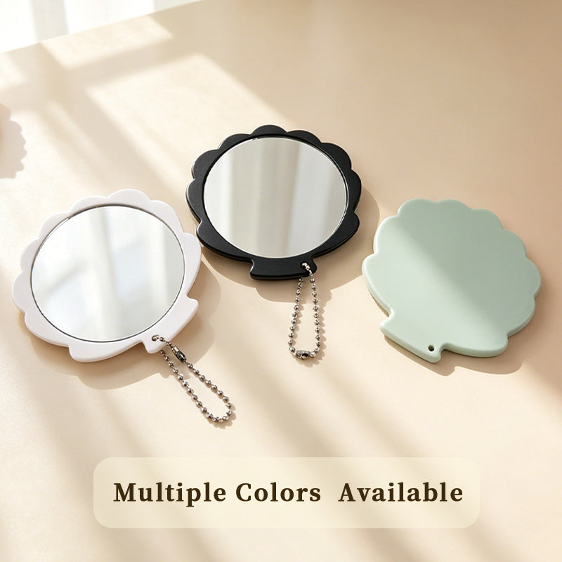 OEM/ODM Seashell Pocket Makeup Mirror from Kaifam Manufacturing. Custom logo, Pantone colors, MOQ 100pcs, 15-day lead time. Request a free quote.