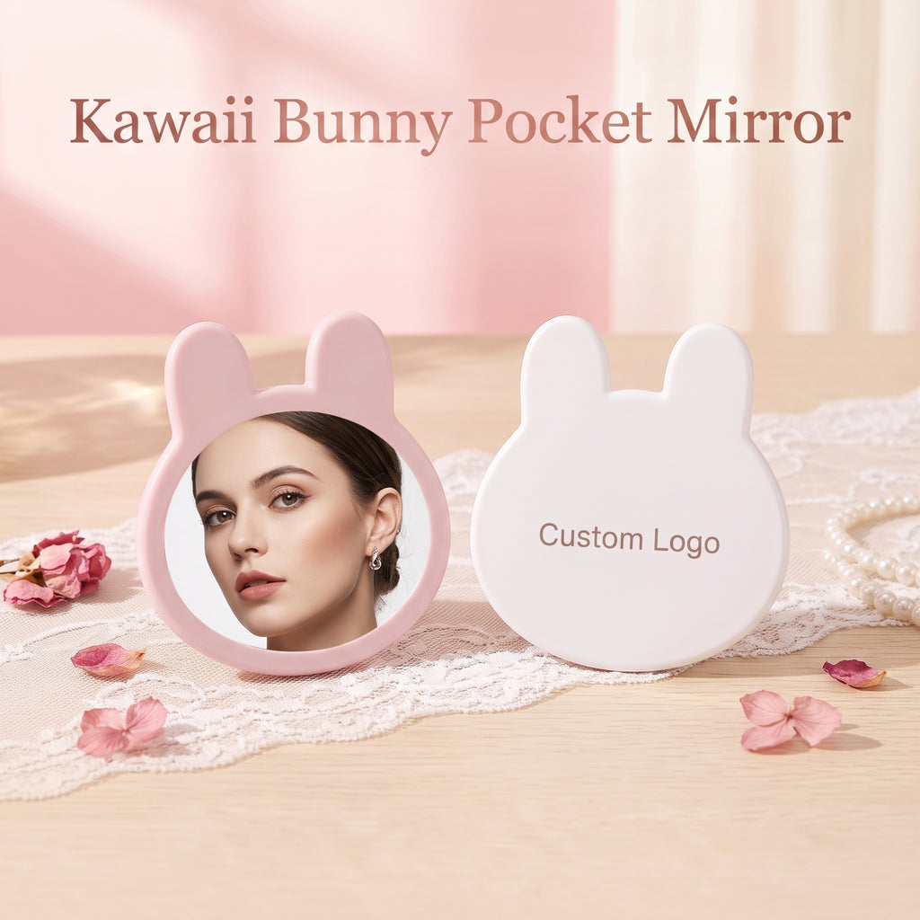 OEM/ODM Rabbit Ear Single-sided Makeup Mirror from Kaifam Manufacturing. Custom logo, Pantone colors, MOQ 100pcs, 15-day lead time. Request a free quote.