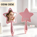 Electroplated star-shaped handheld mirror | Premium corporate gifts and custom gifts | Wholesale and customization services