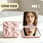 KF Model Flip Double-Sided Makeup Mirror, 7×7cm | Custom Pattern & Logo Available