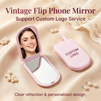OEM/ODM Mini Brick Phone Foldable Hand Mirror from Kaifam Manufacturing. Custom logo, Pantone colors, MOQ 100pcs, 15-day lead time. Request a free quote.
