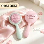 OEM/ODM Round Air Cushion Hair Brush from Kaifam Manufacturing. Custom logo, Pantone colors, MOQ 100pcs, 15-day lead time. Request a free quote.