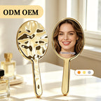 Custom Logo Elliptical Handheld Mirror | Premium Corporate Gifts and Personalized Promotional Items