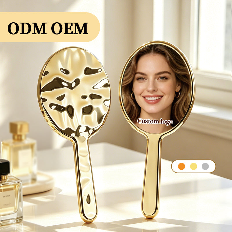 Custom Logo Elliptical Handheld Mirror | Premium Corporate Gifts and Personalized Promotional Items