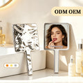 Electroplated Custom Handheld Makeup Mirror KF-9*16cm | Personalized Customization Available