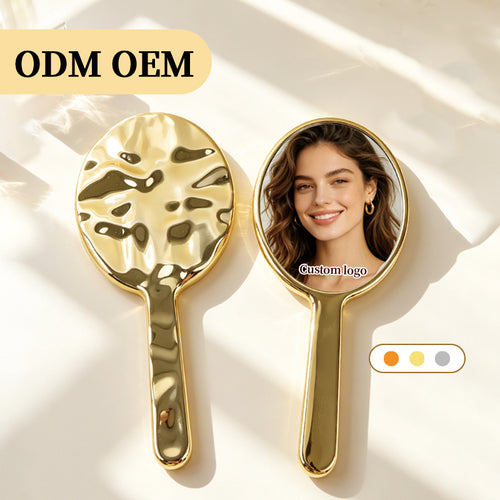Custom Logo Elliptical Handheld Mirror | Premium Corporate Gifts and Personalized Promotional Items