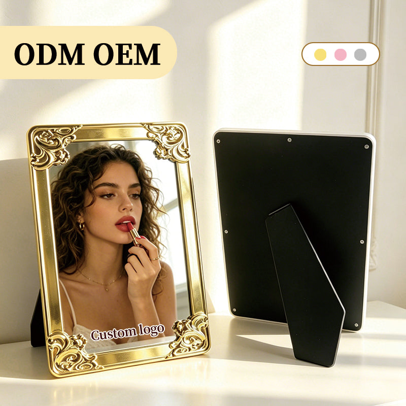 Electroplated Retro Square Desktop Mirror | Premium Corporate & Custom Gifts | Wholesale & Custom Services
