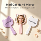 OEM/ODM Mini Cat Hand Mirror from Kaifam Manufacturing. Custom logo, Pantone colors, MOQ 100pcs, 15-day lead time. Request a free quote.