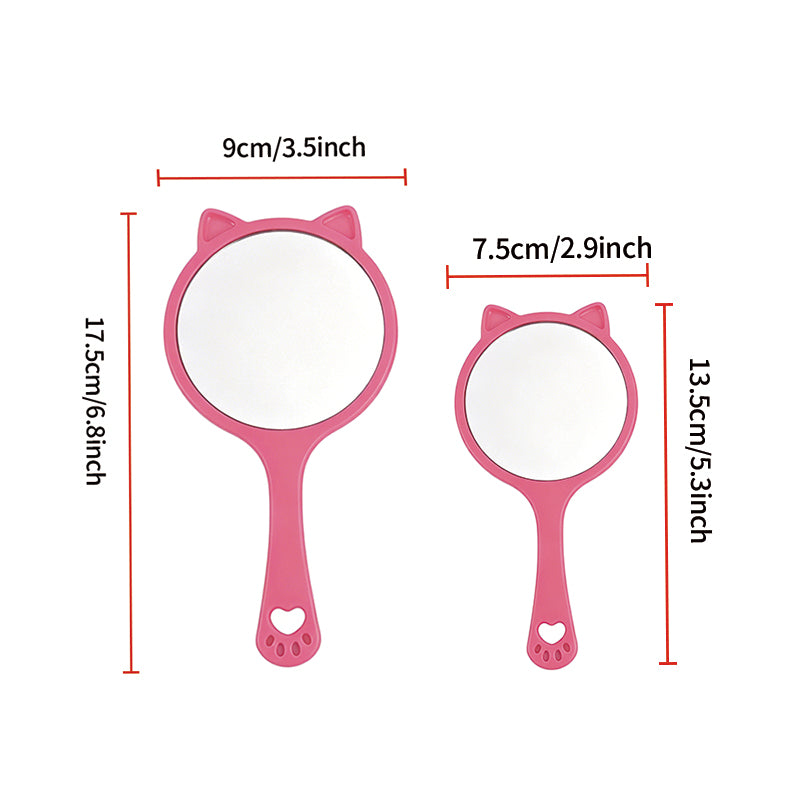 OEM/ODM Cat Ear Handheld Makeup Mirror from Kaifam Manufacturing. Custom logo, Pantone colors, MOQ 100pcs, 15-day lead time. Request a free quote.