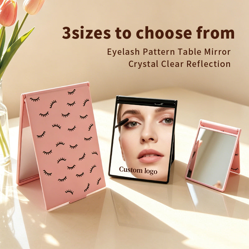 OEM/ODM Folding Lash Mirror from Kaifam Manufacturing. Custom logo, Pantone colors, MOQ 100pcs, 15-day lead time. Request a free quote.