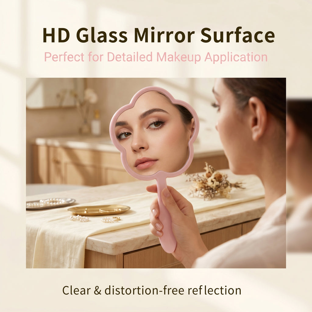 Flower-shaped handheld mirror | Premium corporate gifts and custom-made presents | Wholesale and customization services