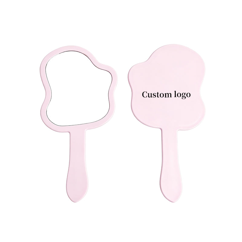 OEM/ODM Wavy Edge Long Handle Hand Mirror from Kaifam Manufacturing. Custom logo, Pantone colors, MOQ 100pcs, 15-day lead time. Request a free quote.