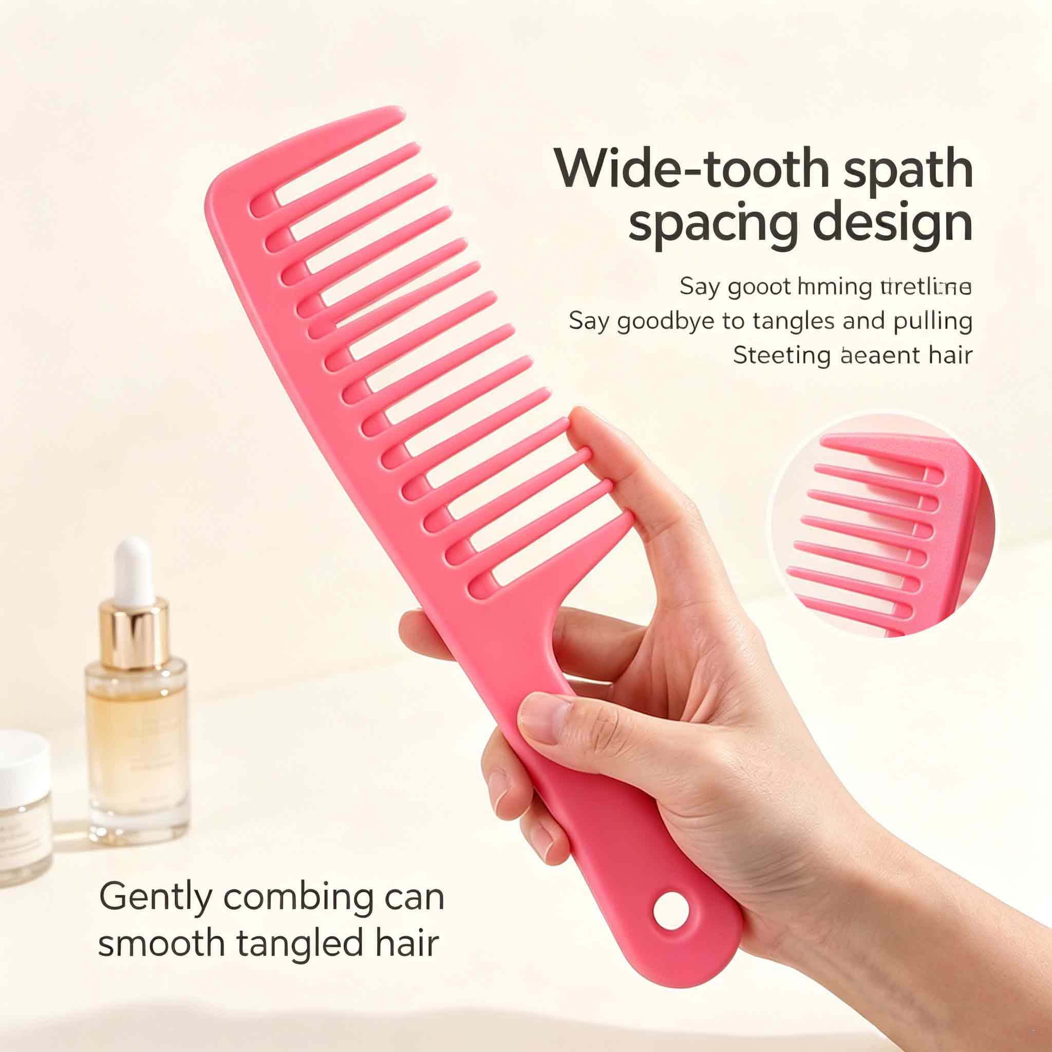 OEM/ODM Wide Tooth Comb from Kaifam Manufacturing. Custom logo, Pantone colors, MOQ 100pcs, 15-day lead time. Request a free quote.