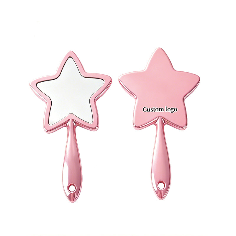 Electroplated star-shaped handheld mirror | Premium corporate gifts and custom gifts | Wholesale and customization services