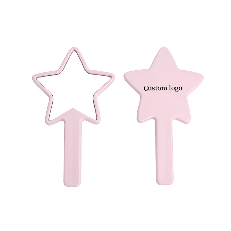 OEM/ODM Star-Shaped Handheld Mirror from Kaifam Manufacturing. Custom logo, Pantone colors, MOQ 100pcs, 15-day lead time. Request a free quote.