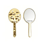 Custom Logo Elliptical Handheld Mirror | Premium Corporate Gifts and Personalized Promotional Items