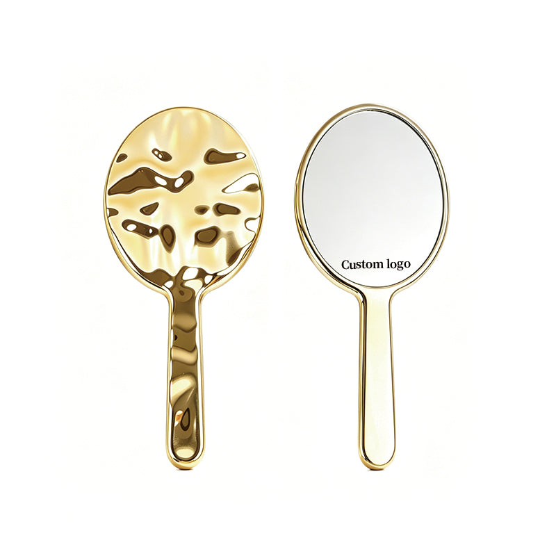 Custom Logo Elliptical Handheld Mirror | Premium Corporate Gifts and Personalized Promotional Items