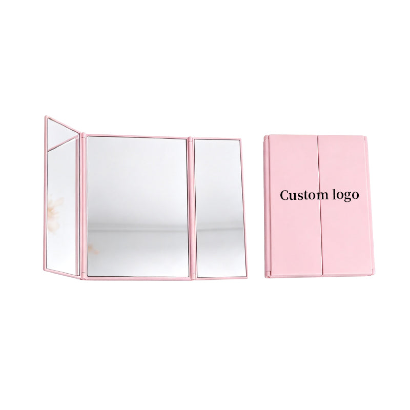 OEM/ODM Tri-Fold HD Makeup Mirror from Kaifam Manufacturing. Custom logo, Pantone colors, MOQ 100pcs, 15-day lead time. Request a free quote.