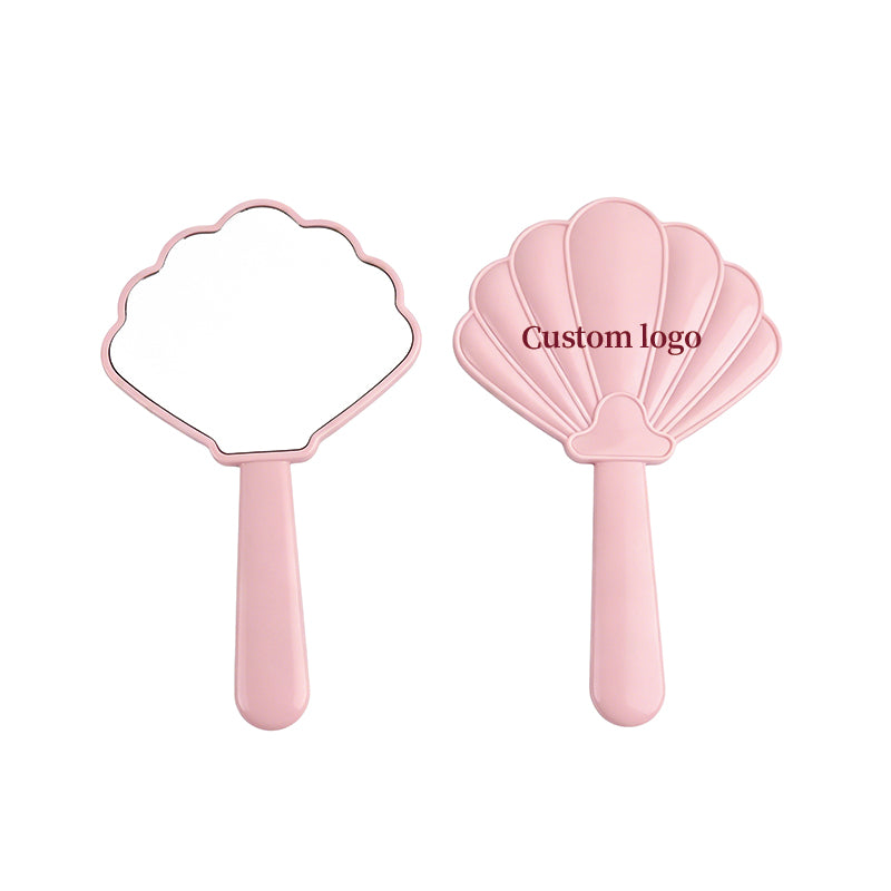 OEM/ODM Shell Handheld Makeup Mirror from Kaifam Manufacturing. Custom logo, Pantone colors, MOQ 100pcs, 15-day lead time. Request a free quote.
