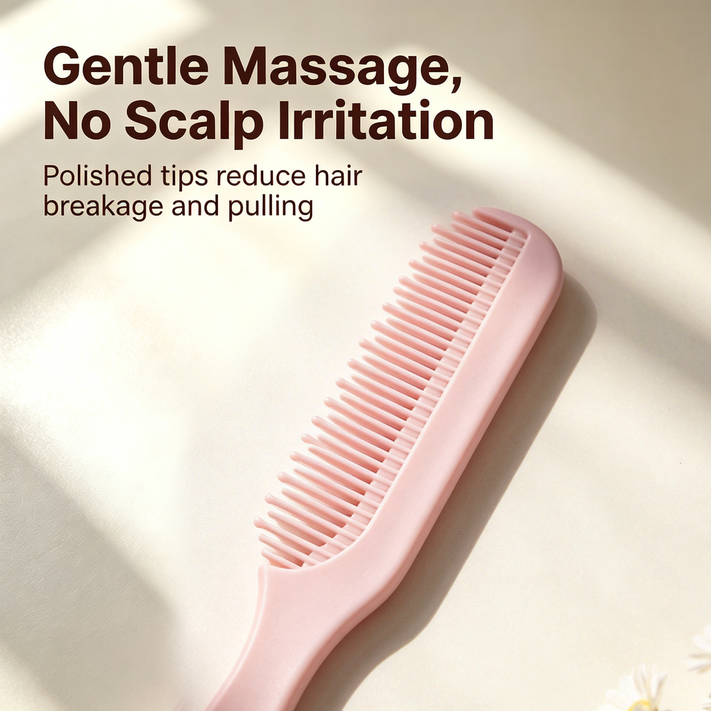 OEM/ODM Professional Hair Detangling Comb from Kaifam Manufacturing. Custom logo, Pantone colors, MOQ 100pcs, 15-day lead time. Request a free quote.