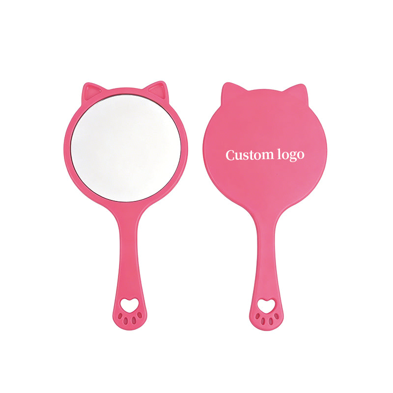 OEM/ODM Cat Ear Handheld Makeup Mirror from Kaifam Manufacturing. Custom logo, Pantone colors, MOQ 100pcs, 15-day lead time. Request a free quote.