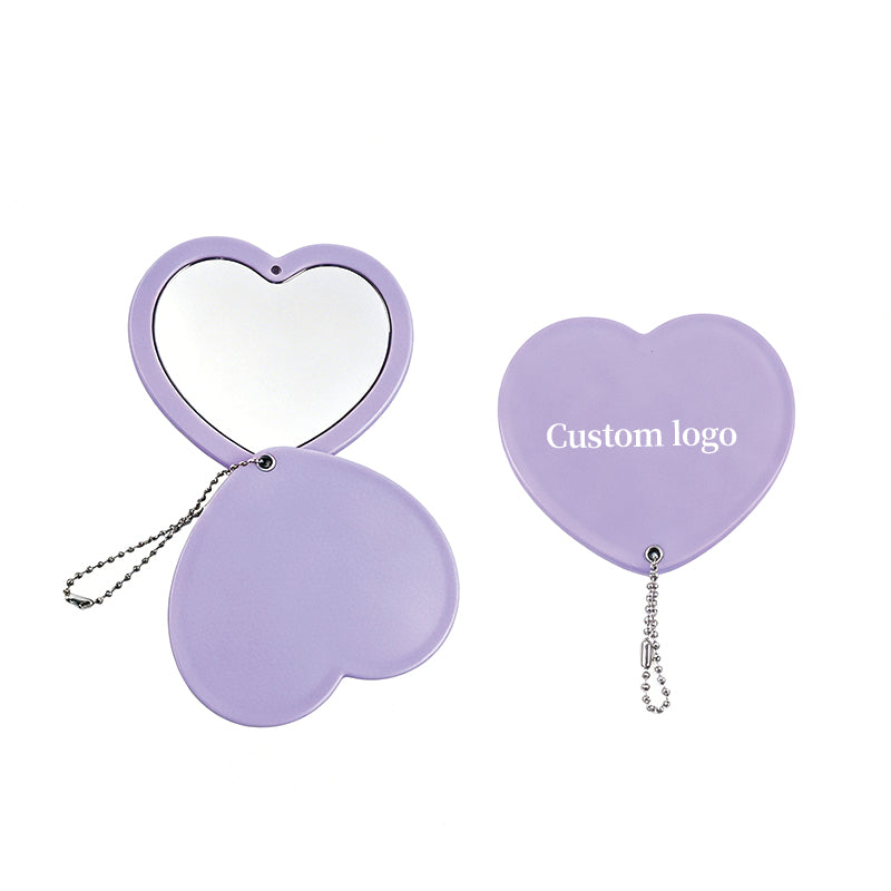 OEM/ODM Heart Shape Sliding Cover Double Sided Mirror from Kaifam Manufacturing. Custom logo, Pantone colors, MOQ 100pcs, 15-day lead time. Request a free quote.