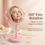 OEM/ODM Double Sided Round Tabletop Vanity Mirror with 360 from Kaifam Manufacturing. Custom logo, Pantone colors, MOQ 100pcs, 15-day lead time. Request a free quote.