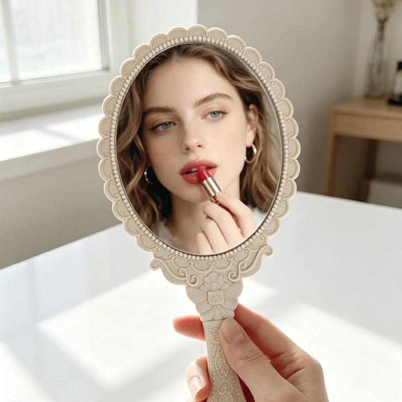 KF Handheld Cosmetic Mirror 11.5×25cm, Support Custom Logo & Personal Design