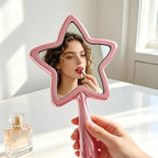 Electroplated star-shaped handheld mirror | Premium corporate gifts and custom gifts | Wholesale and customization services