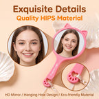 OEM/ODM Cat Ear Handheld Makeup Mirror from Kaifam Manufacturing. Custom logo, Pantone colors, MOQ 100pcs, 15-day lead time. Request a free quote.