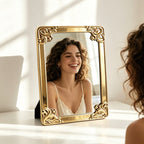 Electroplated Retro Square Desktop Mirror | Premium Corporate & Custom Gifts | Wholesale & Custom Services