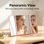 OEM/ODM Tri-Fold HD Makeup Mirror from Kaifam Manufacturing. Custom logo, Pantone colors, MOQ 100pcs, 15-day lead time. Request a free quote.