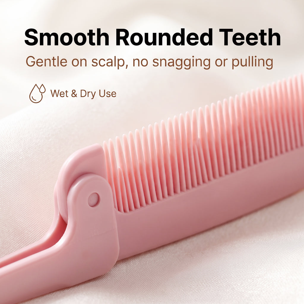 OEM/ODM Foldable Tail Comb from Kaifam Manufacturing. Custom logo, Pantone colors, MOQ 100pcs, 15-day lead time. Request a free quote.