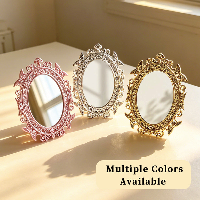 Retro carved desktop mirror | Premium corporate gifts and custom-made presents | Wholesale and customization services