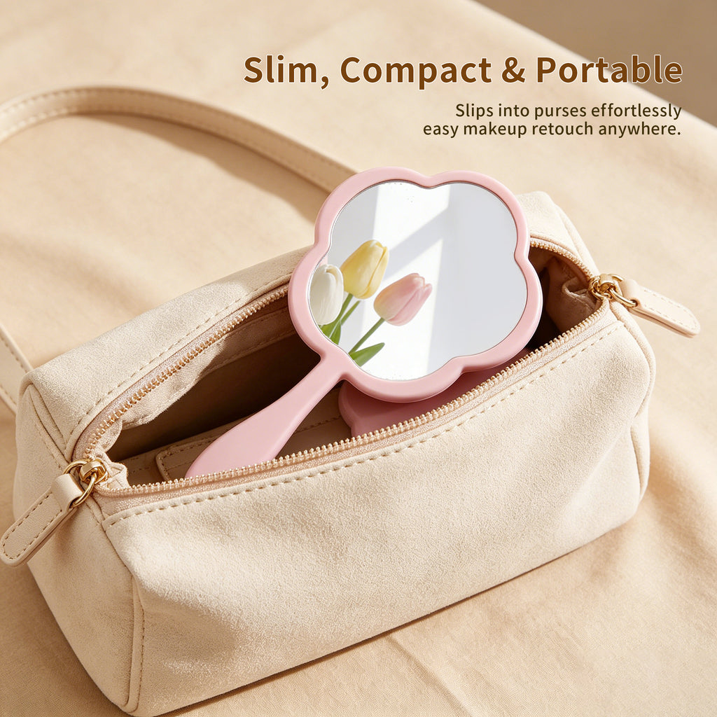 Flower-shaped handheld mirror | Premium corporate gifts and custom-made presents | Wholesale and customization services