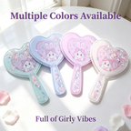 OEM/ODM Heart Quicksand Handheld Mirror from Kaifam Manufacturing. Custom logo, Pantone colors, MOQ 100pcs, 15-day lead time. Request a free quote.