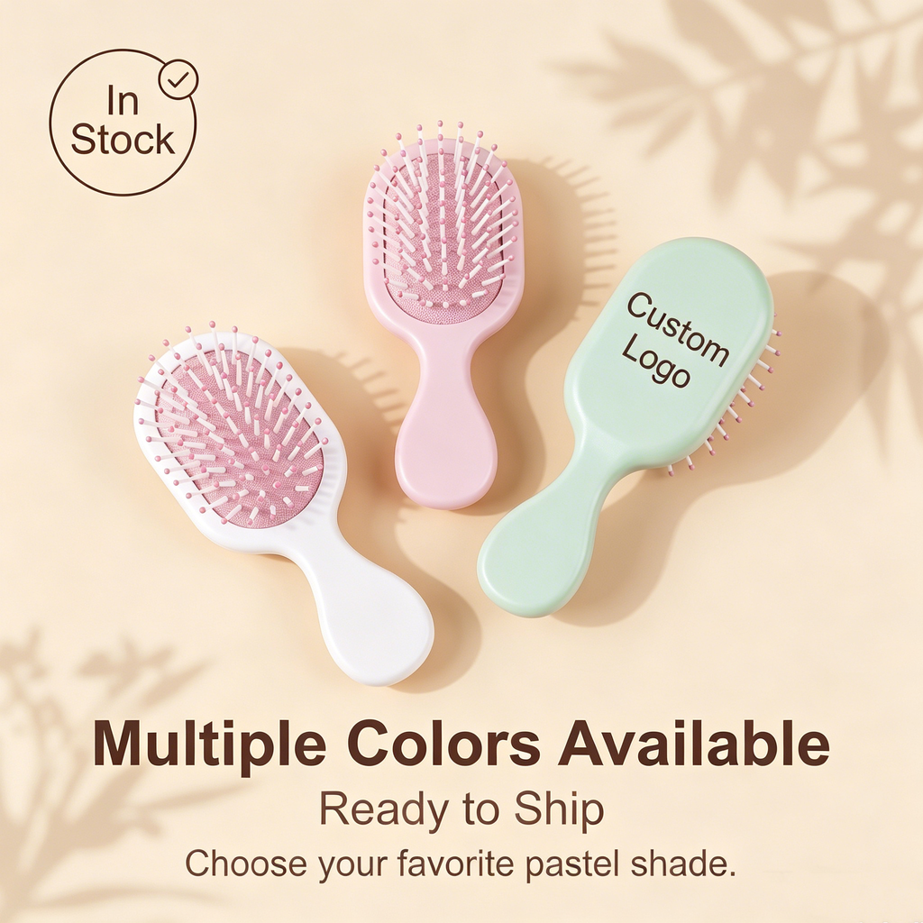 OEM/ODM Mini Airbag Comb from Kaifam Manufacturing. Custom logo, Pantone colors, MOQ 100pcs, 15-day lead time. Request a free quote.